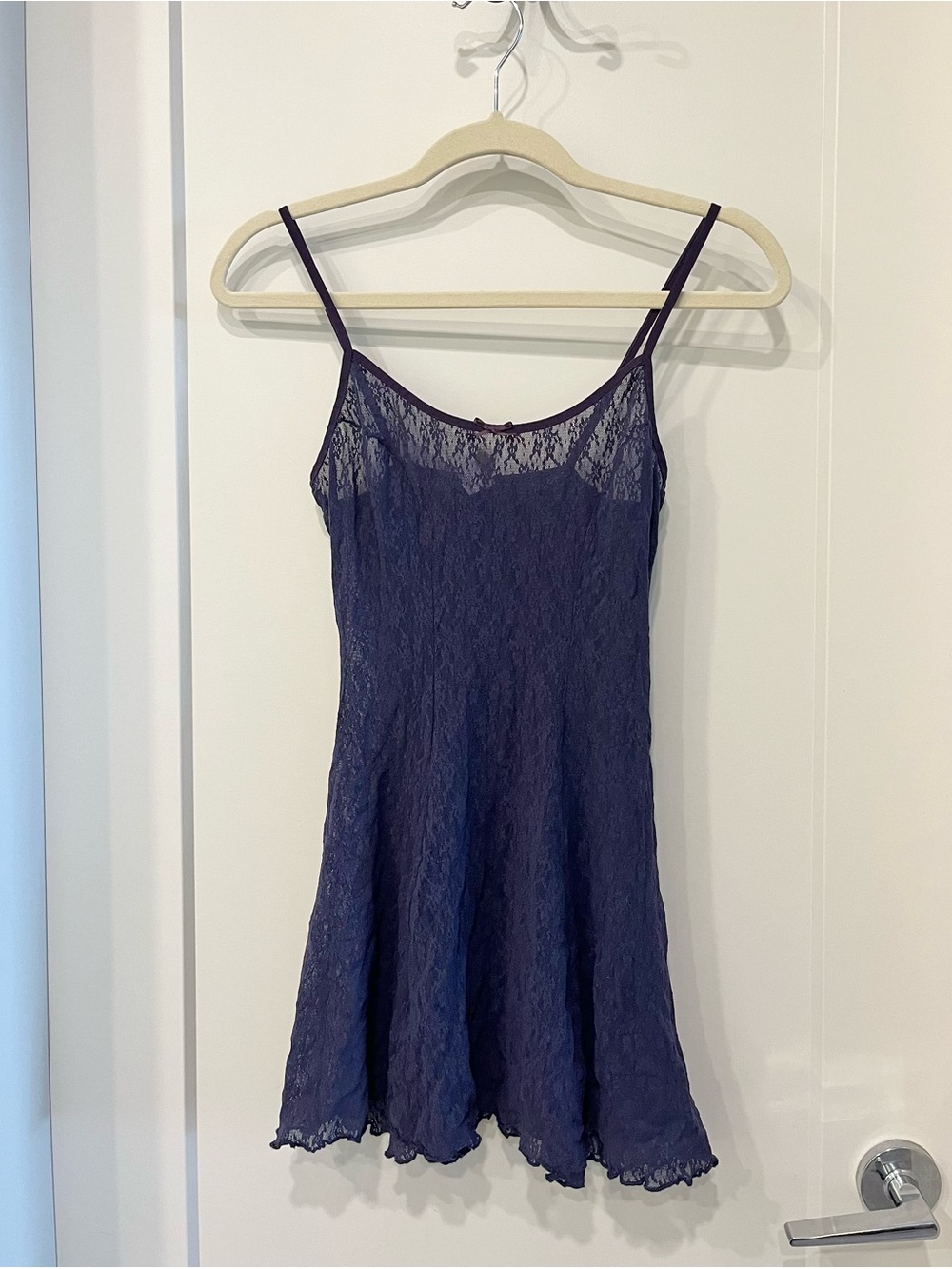 Vintage purple lace lingerie dress